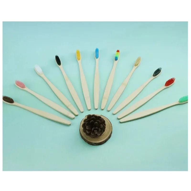 Brosses à dents en bambou GreenSmile Kids™ – bio et écologiques pour enfants (lot de 10)