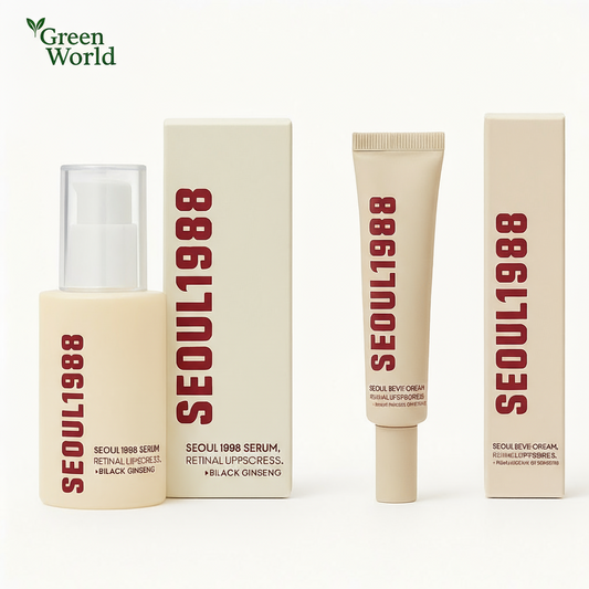 Sérum Bio Coréen GreenRegen™ – Rétinol & Ginseng Noir – Régénération & Fermeté