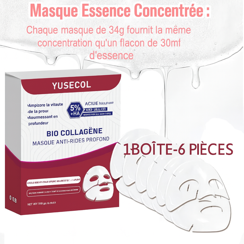 Masques Bio GreenGlow™ – Collagène & Acide Hyaluronique – Éclat & Jeunesse Naturelle
