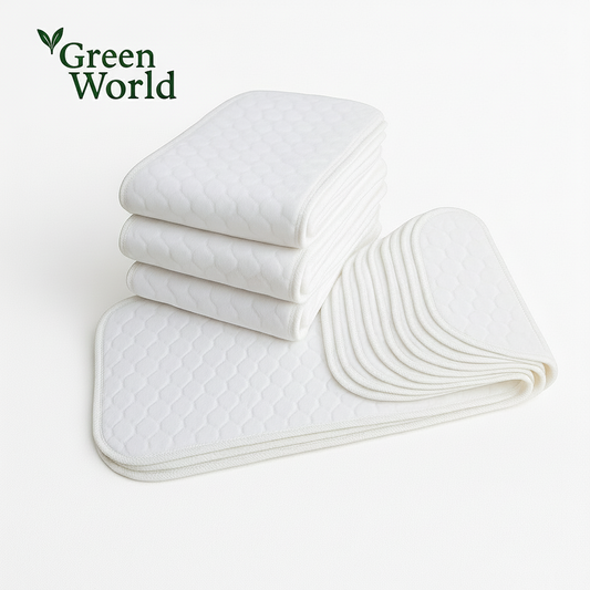 Inserts GreenSoft™ – Lot de 10 langes lavables en coton bio pour bébé