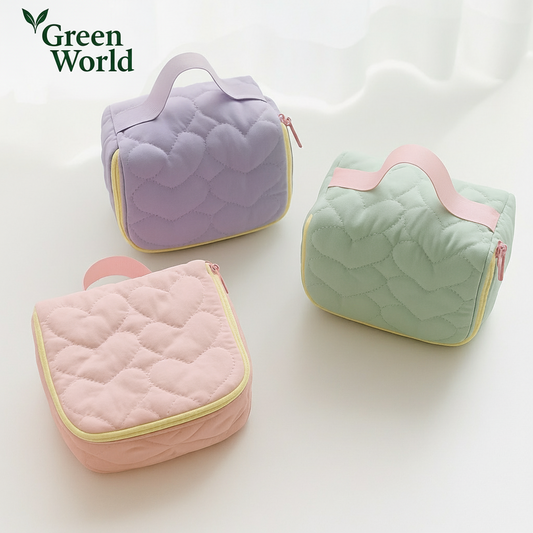 Trousse Beauté GreenGlam™ –  Élégante et Durable