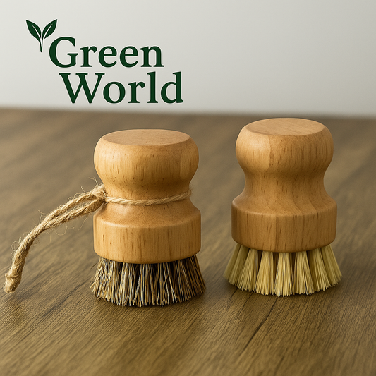 Brosse vaisselle GreenScrub Wood™ – Manche bois & fibres naturelles