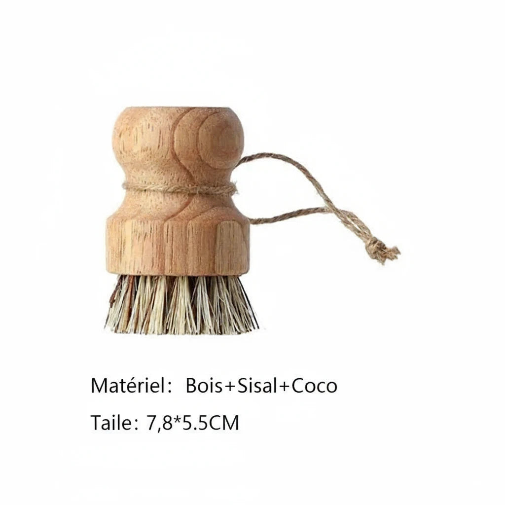 Brosse vaisselle GreenScrub Wood™ – Manche bois & fibres naturelles