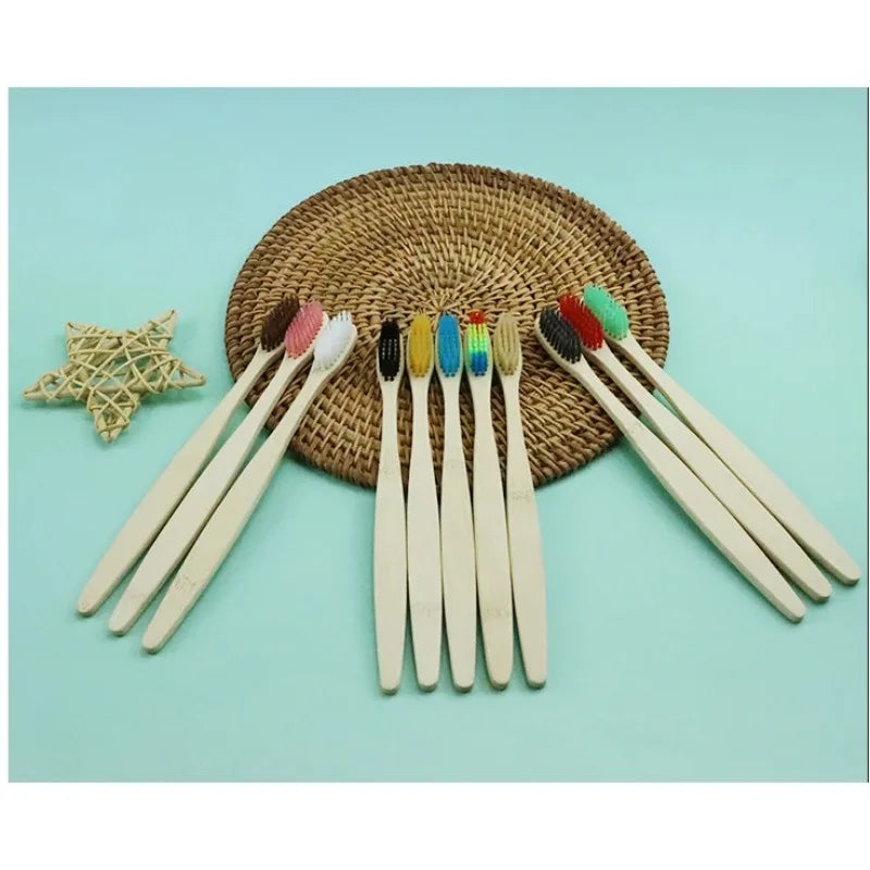 Brosses à dents en bambou GreenSmile Kids™ –  bio et écologiques pour enfants (lot de 10)