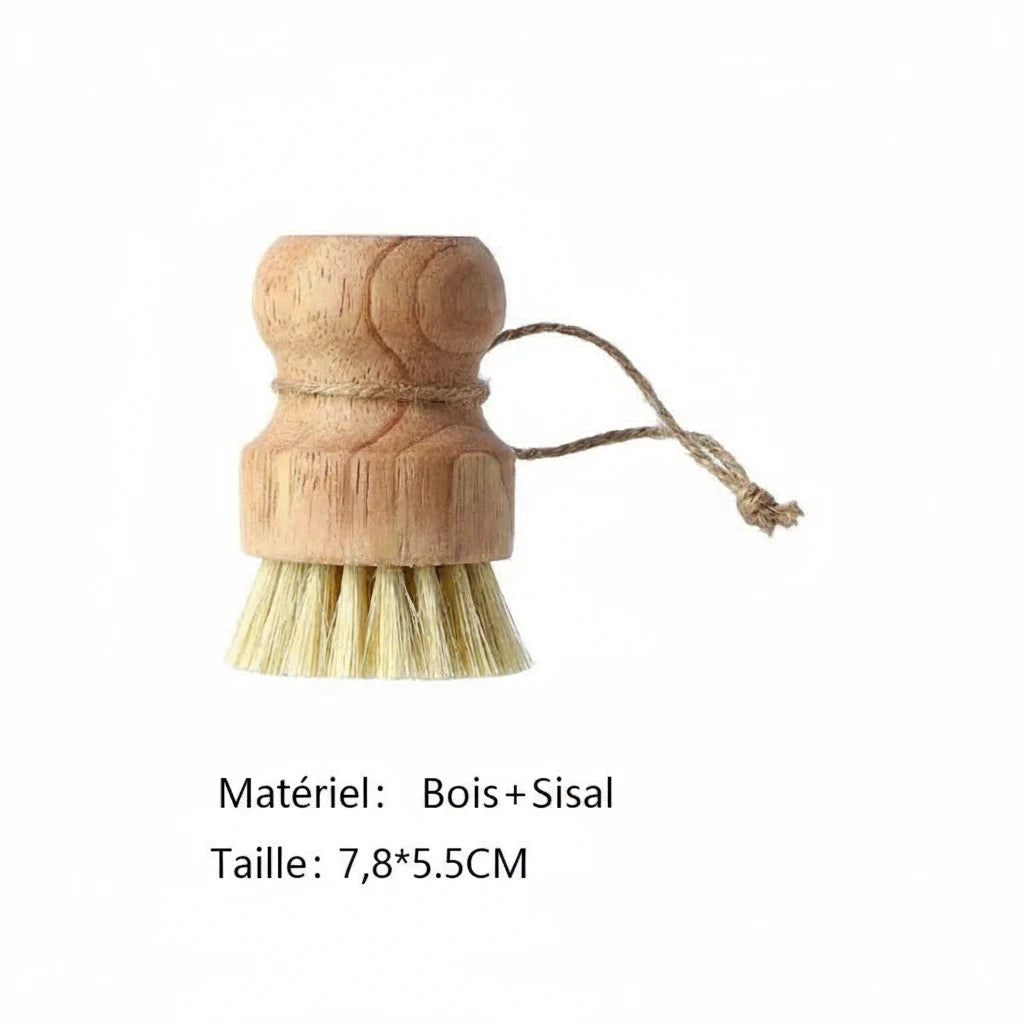 Brosse vaisselle GreenScrub Wood™ – Manche bois & fibres naturelles